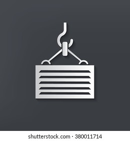 Container design on clean background,vector