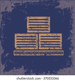 
Container design on old background,grunge vector