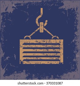 
Container design on old background,grunge vector