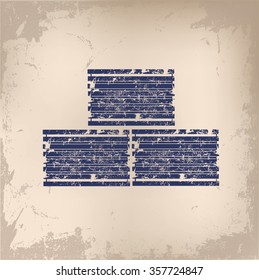 
Container design on old paper background,vector