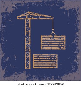 
Container design on old paper background,vector