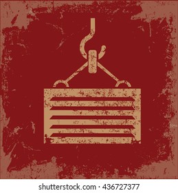 Container design on red background,vector