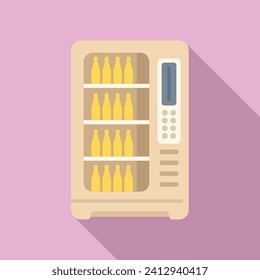 Container drinks icon flat vector. Portable bottle drink. Food snack