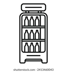 Container drinks icon outline vector. Portable bottle drink. Food snack