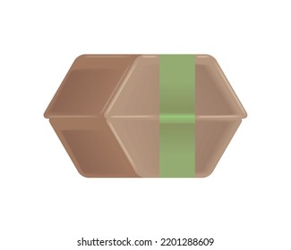 Container Eco Packaging Mockup Icon Design