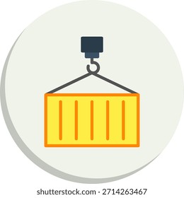 Icono de estilo de círculo plano de contenedor
