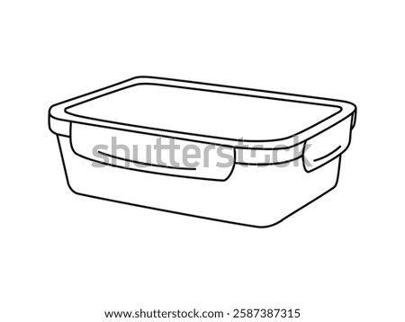 Container for food editable stroke. Vector outline icon isolated on white background.