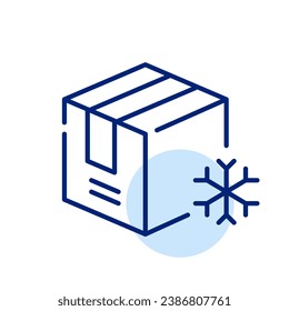 Container for frozen goods. Delivery package. Pixel perfect icon