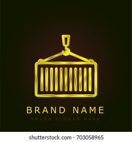 Container golden metallic logo