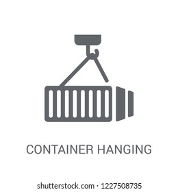 Container Hanging icon. Trendy Container Hanging logo concept on white background from Delivery and logistics collection. Suitable for use on web apps, mobile apps and print media.