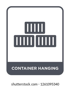 container hanging icon vector on white background., container hanging simple element illustration
