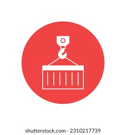 Container hook  Vector Icon with trendy background colors that can easily edit or modify

