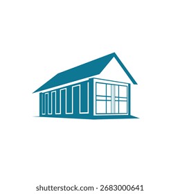 Contenedor de la casa de estilo moderno de logotipo abstracto