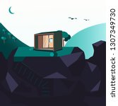 container house in the forest vector  isolated