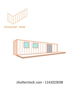 container house vector  isolated
