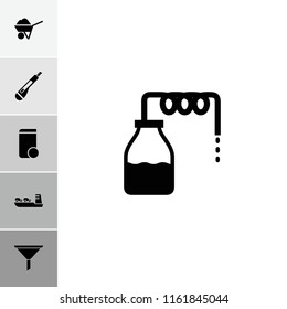 Container icon. collection of 6 container filled icons such as canister, trash bin, construction, filter, cargo ship. editable container icons for web and mobile.