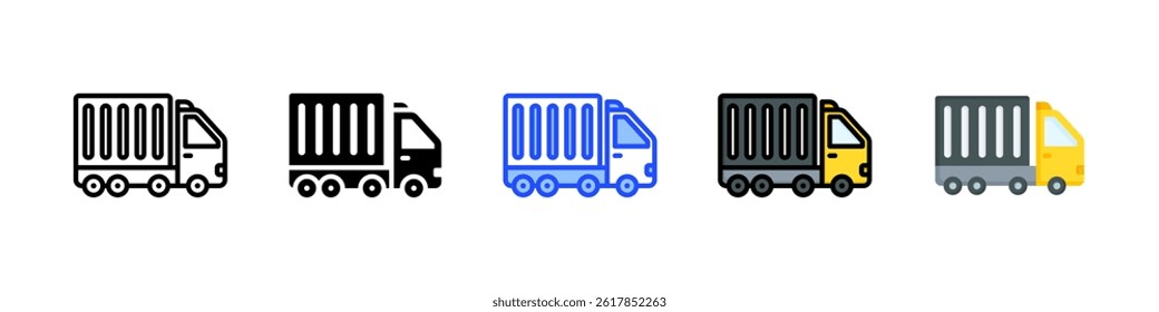 Container Icon Collection With Multiple Styles
