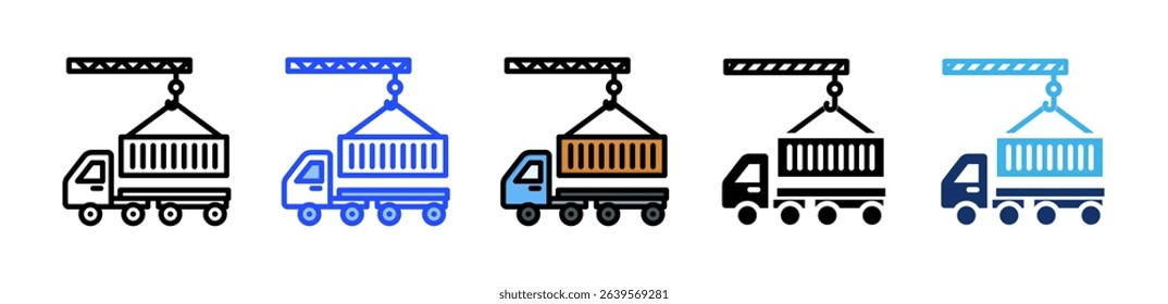 Container Icon Collection With Multiple Styles