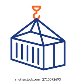 Ilustración vectorial de color de icono de contenedor