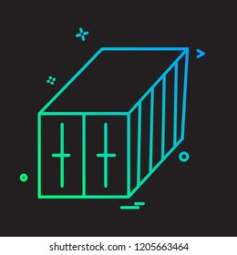 Container icon design vector