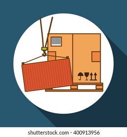 Container icon design , vector illustration