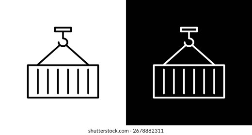 Container icon in editable stroke. EPS 10 vector illustration.