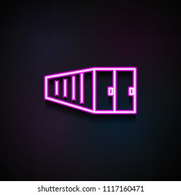 Container icon. Element of logistics icons for mobile concept and web apps. Neon Container icon can be used for web and mobile apps
