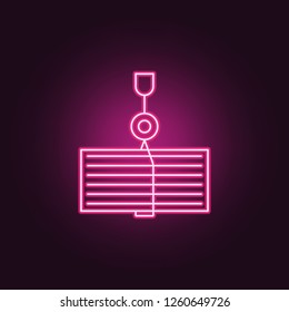 container icon. Elements of Manufacturing in neon style icons. Simple icon for websites, web design, mobile app, info graphics
