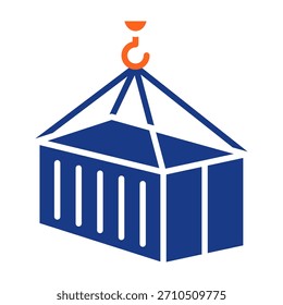 Ilustración vectorial de llenado de iconos de contenedor