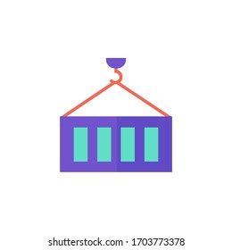 container icon flat design vector illustration. isolated on white background