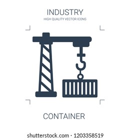 container icon. high quality filled container icon on white background. from industry collection flat trendy vector container symbol. use for web and mobile