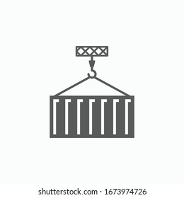 container icon, logistic vector illustration