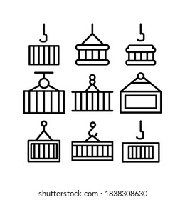 Container icon or logo isolated sign symbol vector illustration - Collection of high quality black style vector icons
