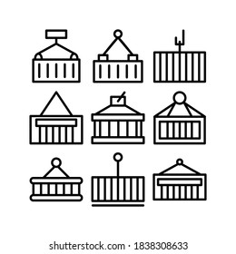 Container icon or logo isolated sign symbol vector illustration - Collection of high quality black style vector icons
