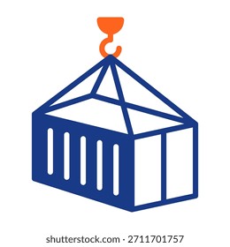 Icono de contenedor Ilustración vectorial de color mezclado