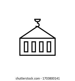 container icon outline design vector illustration. isolated on white background