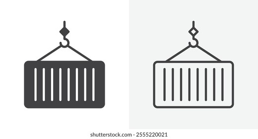 Container icon. outlined vector style.