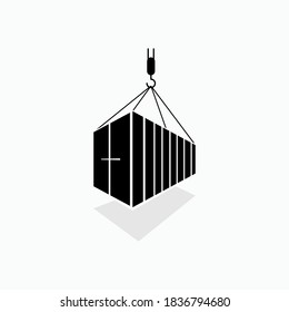 Container Icon. Shipping Symbol - Vectors, Delivery Goods Sign. Applied for Design, Presentations, Websites or Application Elements.,