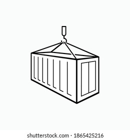Container Icon. Shipping Symbol - Vectors, Delivery Goods Sign. Applied for Design, Presentations, Websites or Application Elements.