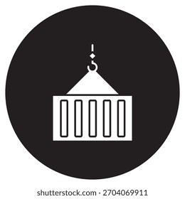 Icono de contenedor, contenedor de almacenamiento, contenedor de envío, caja de carga, contenedor modular, ilustración, Vector