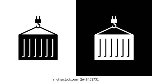 Container icon symbol collection. Flat vector stock illustration.