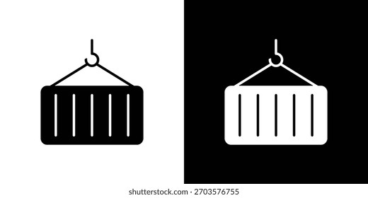 Logotipo del símbolo del icono del contenedor. Plantilla gráfica.