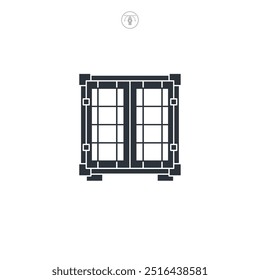 Container icon symbol vector illustration isolated on white background