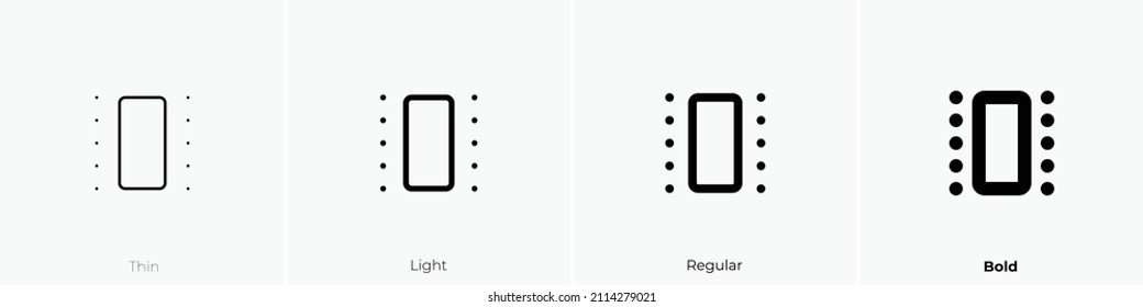 container icon. Thin, Light Regular And Bold style design isolated on white background
