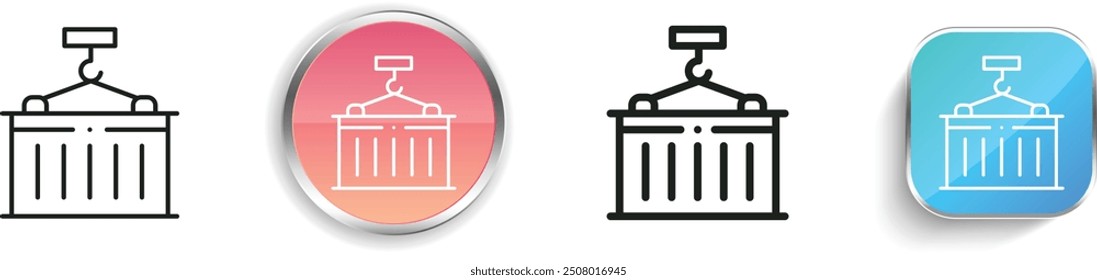 container icon. Thin Linear, Regular and Button Style Design Isolated On White Background
