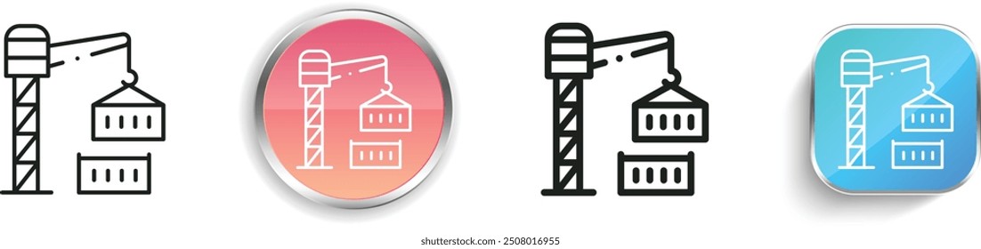 container icon. Thin Linear, Regular and Button Style Design Isolated On White Background