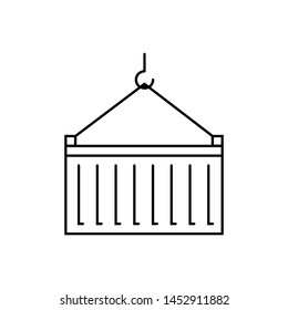 Container Icon. Trade, Port Activity. Export, Import. Shipping Symbol - Vector.