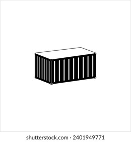 Icono del contenedor, Ilustración de arte del vector del contenedor