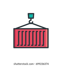 container icon vector colorful