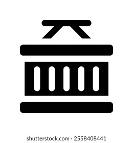 container icon. vector glyph icon for your website, mobile, presentation, and logo design.
